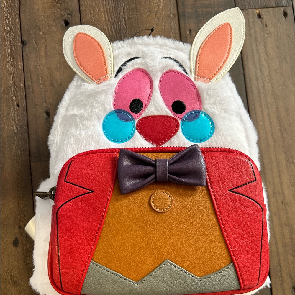 NWT White Rabbit Alice in Wonderland Faux Fur Cosplay Character Loungefly